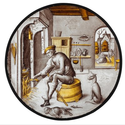 Sorgheloos ("Bekymringsløs") i fattigdom av School Netherlandish