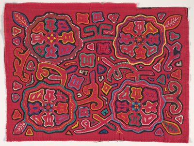 Skjortepanel (mola), Kuna People, San Blas Islands, ca. 1950-tallet (applikert bomull) av School Panamanian