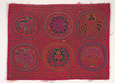 Skjortepanel (mola), Kuna People, San Blas Islands, ca. 1950-tallet (applikert bomull) av School Panamanian