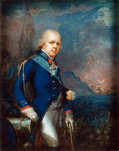 Constantin Pavlovitch de Russie - Portrett av storhertug Constantine Pavlovich av Russland (1779-1831) før slaget ved Novi par Anonymous av School Russian