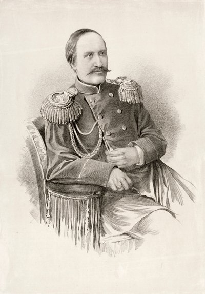 Grev Nikolai Ignatiev , russisk soldatpolitiker og diplomat (gravering) av School Russian