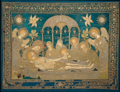 The Entombment - Ullbroderi av en anonym russisk forfatter av School Russian