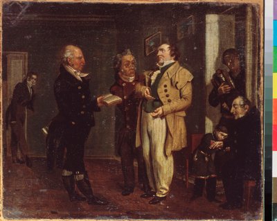 Prins Vasily Khovansky (1755-1830) og en skøyer. Maleri av en russisk mester, olje på lerret, tidlig 1800-tall. Statens Tretyakov-galleri, Moskva. av School Russian