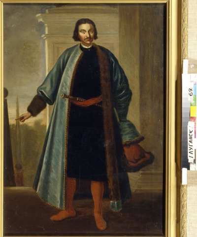 Portrett av prins Anikita Ivanovich Repnin (1668-1726). (Portrett av prinsen A. I. Repnin). Russisk soldat og politiker, som utmerket seg under den store nordkrigen (1700-1721), tjente da som guvernør i Livland og nær og inderlig av School Russian