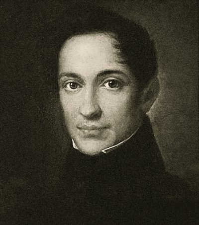Portrett av Alexander Herzen (litho) av School Russian
