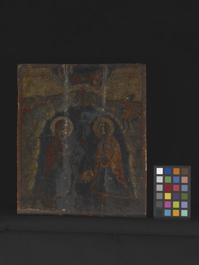 The Genesis Of Jesus Christ (tempera på tre) av School Russian