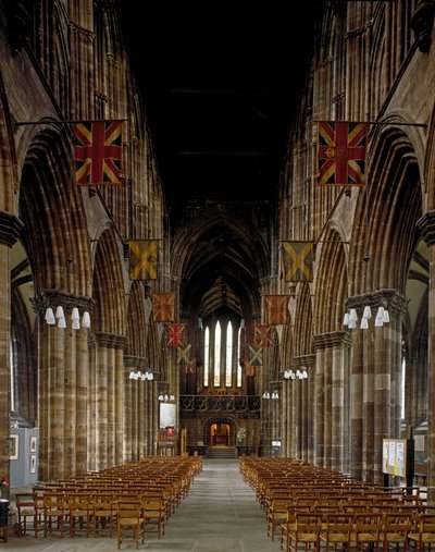Gotisk kunst: utsikt over det indre av Glasgow katedral. 1100-tallet. Skottland av Scottish School
