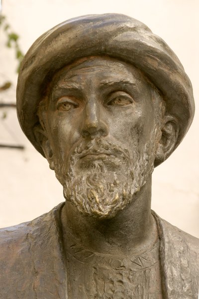 Leder av Moses Maimonides (1135-1204) (bronse) (detalj av 237390) av School Spanish