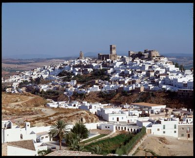Panoramautsikt over byen Arcos de la Frontera, Andalusia, Spania av School Spanish
