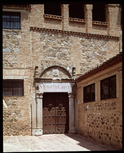 Utsikt over museumshuset til maleren Domenikos Theotokopoulos gjorde El Greco av School Spanish