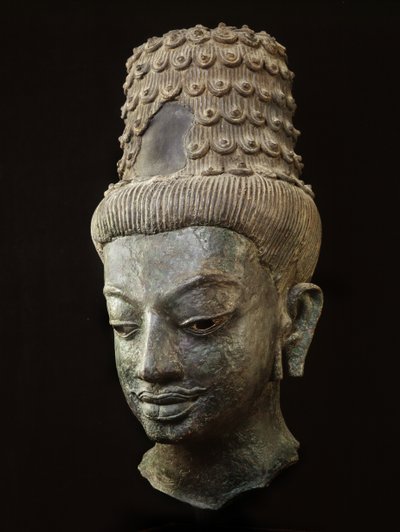 Kjempehode av en bodhisattva (bronse) av School Thai