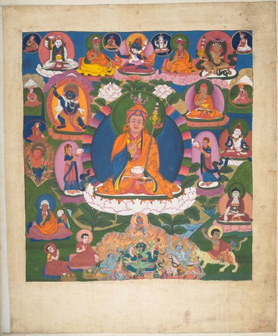 Legge til. Eller. 3058    En av 12 tegninger som viser tibetanske guder av en tibetansk kunstner, sannsynligvis i Lhasa, ca. 1800    (gouache på papir) av School Tibetan