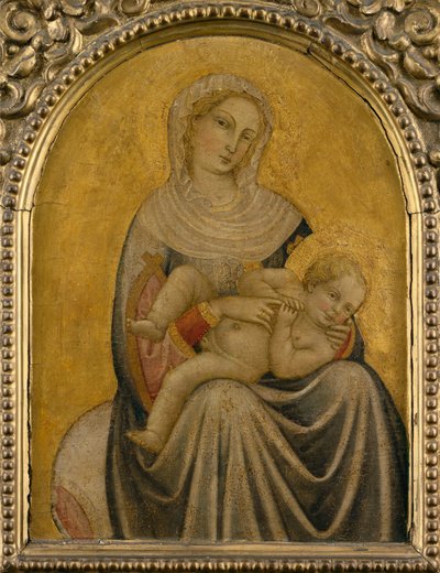 Jomfru og barn, ca. 1420 (tempera på panel) av School Tuscan