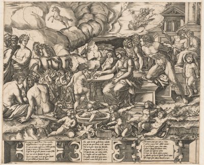 Allegori om kjærlighet av School of Marcantonio Raimondi, after Baccio Bandinelli