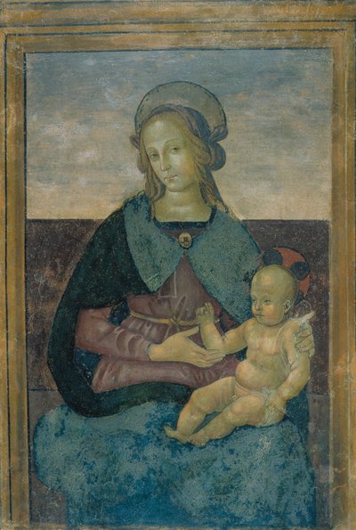 Jomfru og barn av School of Perugino