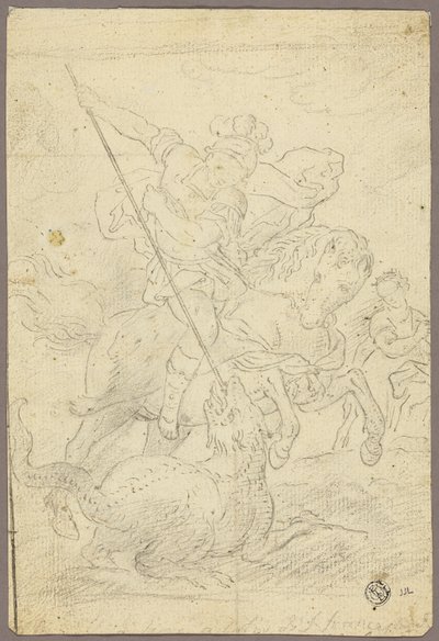 St. George og dragen av School of Raphael