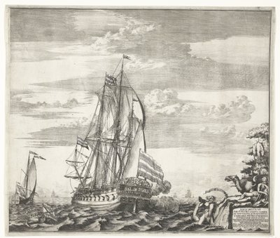 Flaggskip Goto Predestinatsia The Providence of God bygget av Peter den store i Voronezh, 1700, 170 av Schoonebeek