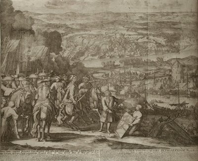 Beleiring av den tyrkiske festningen Azov av russiske styrker i 1696, um 1700 av Schoonebeek