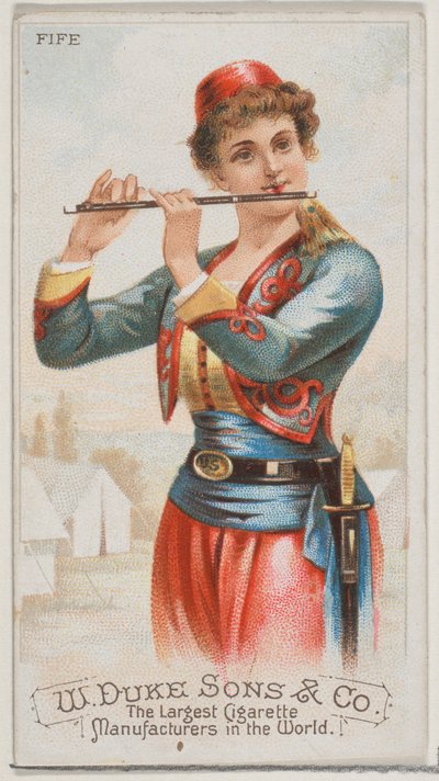 Fife, fra Musical Instruments-serien N82 for Duke-sigaretter, 1888., 1888. av Schumacher and Ettlinger