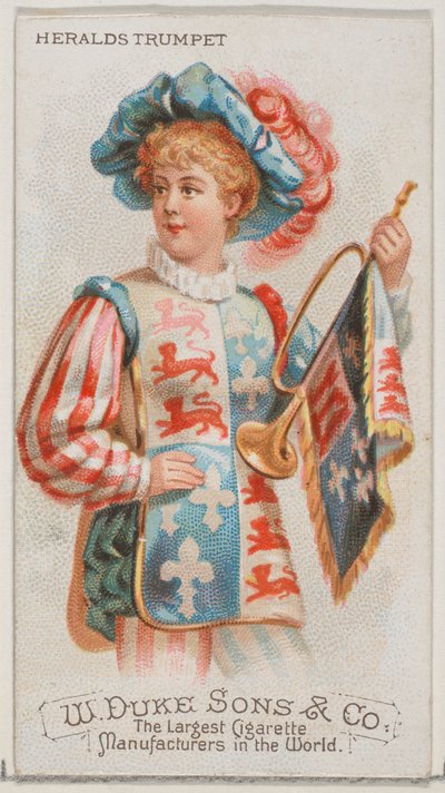 Heralds Trumpet, fra Musical Instruments-serien N82 for Duke-sigaretter, 1888., 1888. av Schumacher and Ettlinger