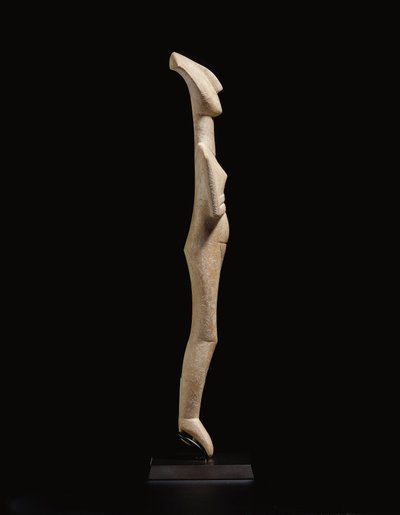 Kykladisk liggende kvinneskikkelse, navnestykke til Schuster-mesteren, Early Cycladic II, ca. 2400 f.Kr. av Schuster Master