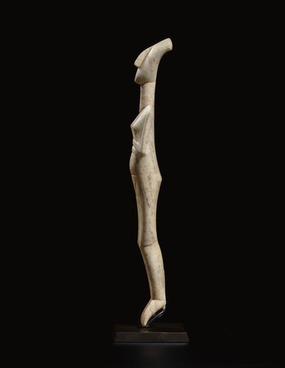 Kykladisk liggende kvinneskikkelse, navnestykke til Schuster-mesteren, Early Cycladic II, ca. 2400 f.Kr. av Schuster Master