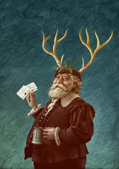 Falstaff, 2015 (skrapebrett, digitalt fargelagt) av Scott McKowen