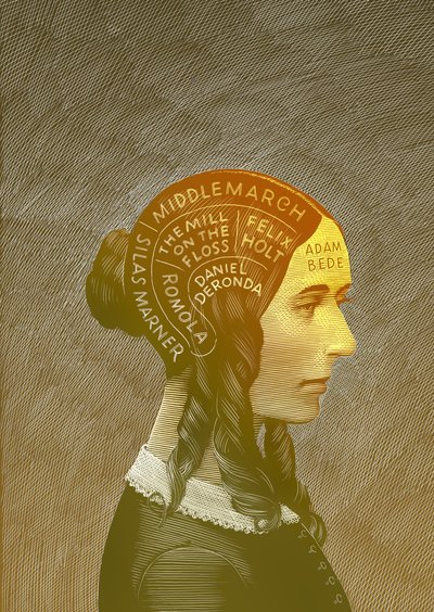 George Eliot, 2013 (skrapebrett, digitalt fargelagt) av Scott McKowen