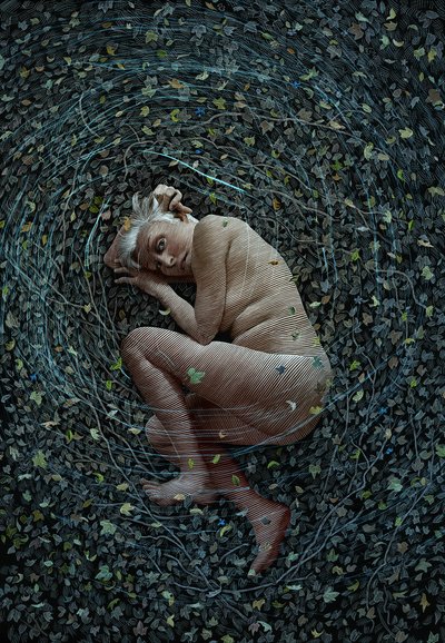 Lear, 2018 (skrapebrett, fargelagt digitalt) av Scott McKowen