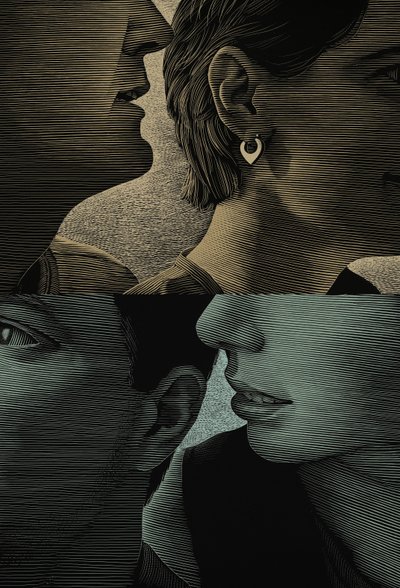 Speaking in Tongues, 2001 (skrapebrett, digitalt fargelagt) av Scott McKowen