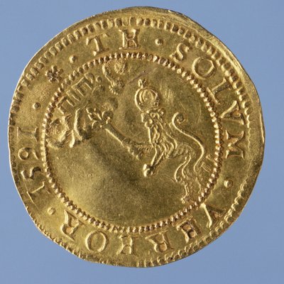 4-pund skotsk (hattestykke) av James I, Edinburgh mynte, 1591 (revers) (gull) (for forside se 58855) av Scottish School