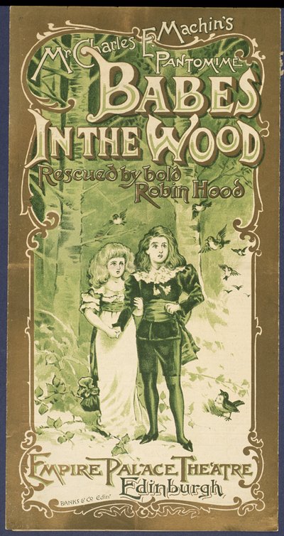 Programomslag av Babes in the Wood på Empire Palace Theatre, Edinburgh av Scottish School