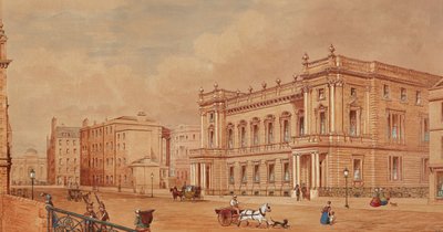 Prospect of Edinburgh (blyant, penn og blekk og akvarell) av Scottish School