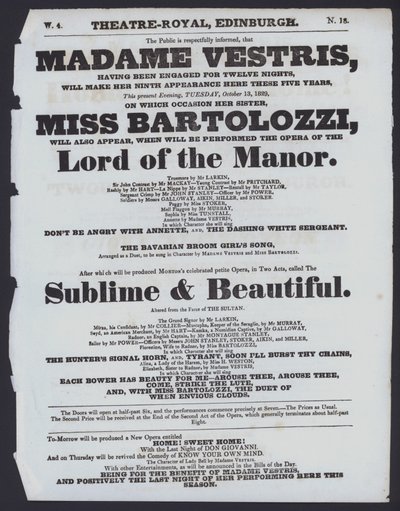 Teaterprogram for Theatre Royal, Edinburgh av Scottish School