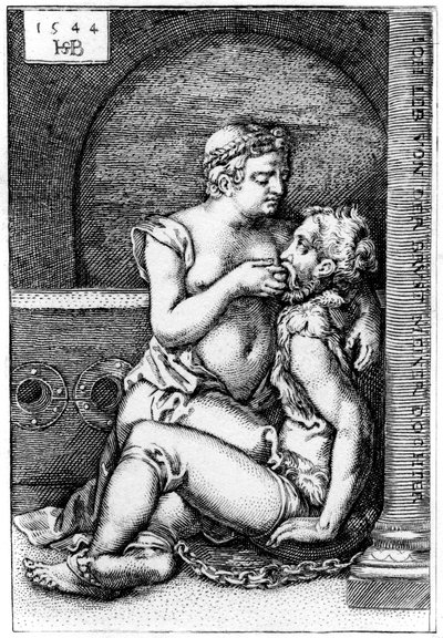 'Cimon og Pero', 1544 1849. av Sebald Beham