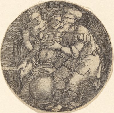 Lot og hans døtre av Sebald Beham