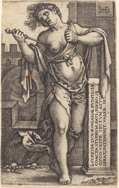 Lucretia stående av Sebald Beham
