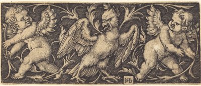Ornament med Eagle og Two Genii av Sebald Beham