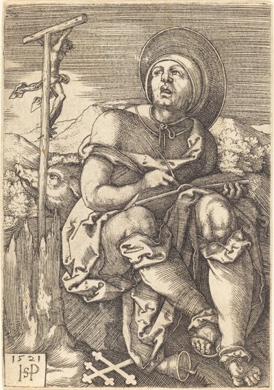 Eremitten Sankt Antonius av Sebald Beham