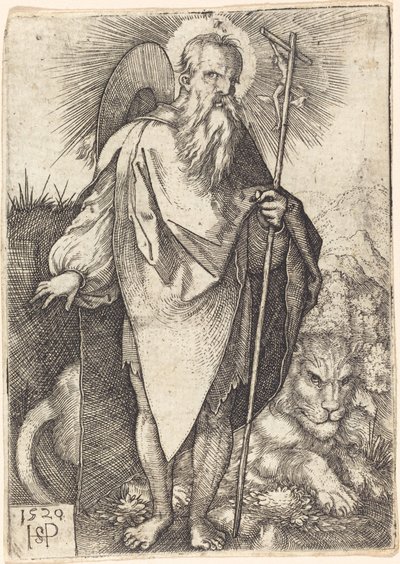 Saint Jerome står av Sebald Beham