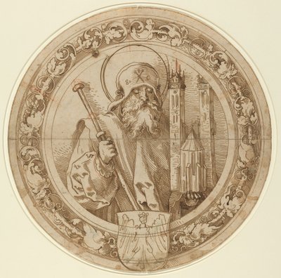 Saint Sebald bærer modellen av kirken sin i Nürnberg av Sebald Beham