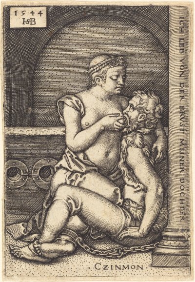 Simon og hans datter (Cimon og Pero) av Sebald Beham