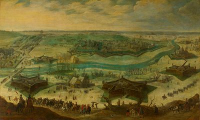 Beleiringen av Julich, 1621-22 av Sebastiaen Vrancx (attributed to)