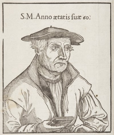 Cosmographia, baksiden av tittelsiden, 1544 av Sebastian Munster