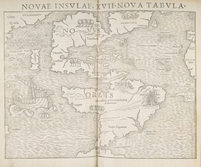 Kart over Nord-Amerika, New Islands, 17 nye kart, Sebastian Munster av Sebastian Munster