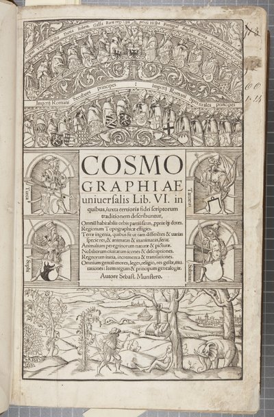 Tittelside til Cosmographia, 1544 av Sebastian Munster