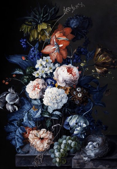 Stilleben med fuglerede. Maleri av Sebastian Wegmayr (1776–1857). Privat samling. av Sebastian Wegmayr