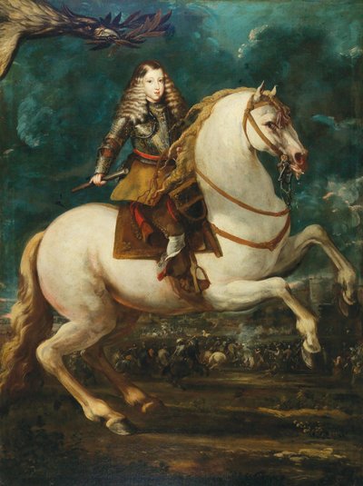 Rytterportrett av Charles II av Spania, 1660-tallet. av Sebastian de Herrera Barnuevo
