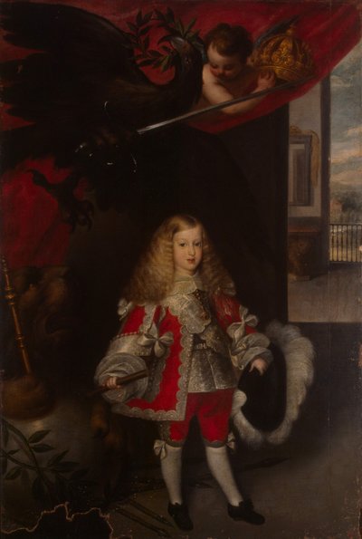 Portrett av Charles II av Spania som barn, 1667-1670 av Sebastian de Herrera Barnuevo