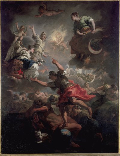 Allegory of Toscana (olje på lerret av Sebastiano Ricci